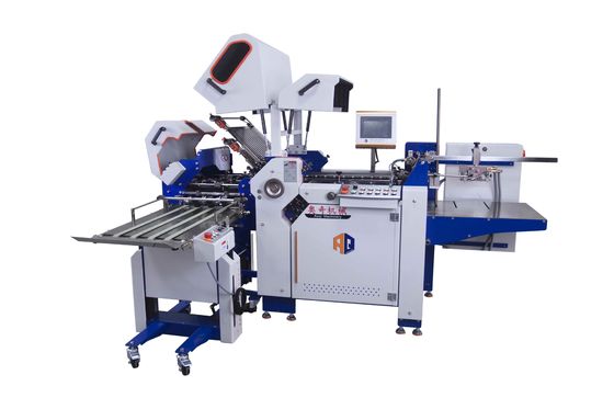 Macchina di piegatura di carta commerciale completamente automatica per cartelloni di carta triplici per volantini piegati
