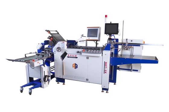Industria cartellone elettronico di carta con alimentatore a pila piatta per libretto di opuscolo macchina di piegatura carta