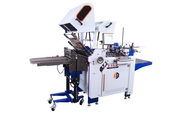 Macchina di piegatura di carta efficiente Larghezza 480*750mm Dimensione Brochure Carta carta carta cartellone con impilatore
