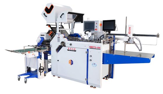 Macchina per piegare carta industriale da 480 mm con cartellone a coltello incrociato per libretto piegato