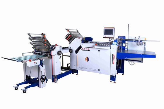 Larghezza 570 mm Macchina di piegatura carta di grande formato con alimentatore a pila piatta per libretto piegato